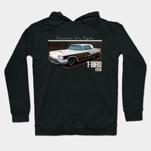 Thunderbird Car T Bird 1958 Hoodie by hardtbonez